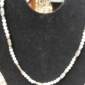 Brighton pearl and silver necklace